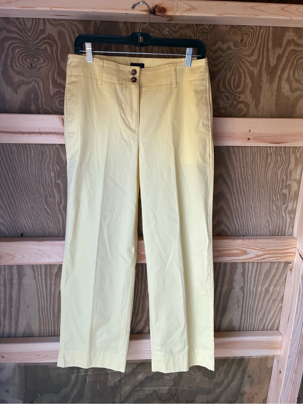 Talbots Pale Yellow Straight-Leg Chinos